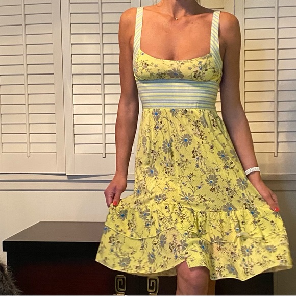 Free People mid-length yellow dress - Picture 1 of 15